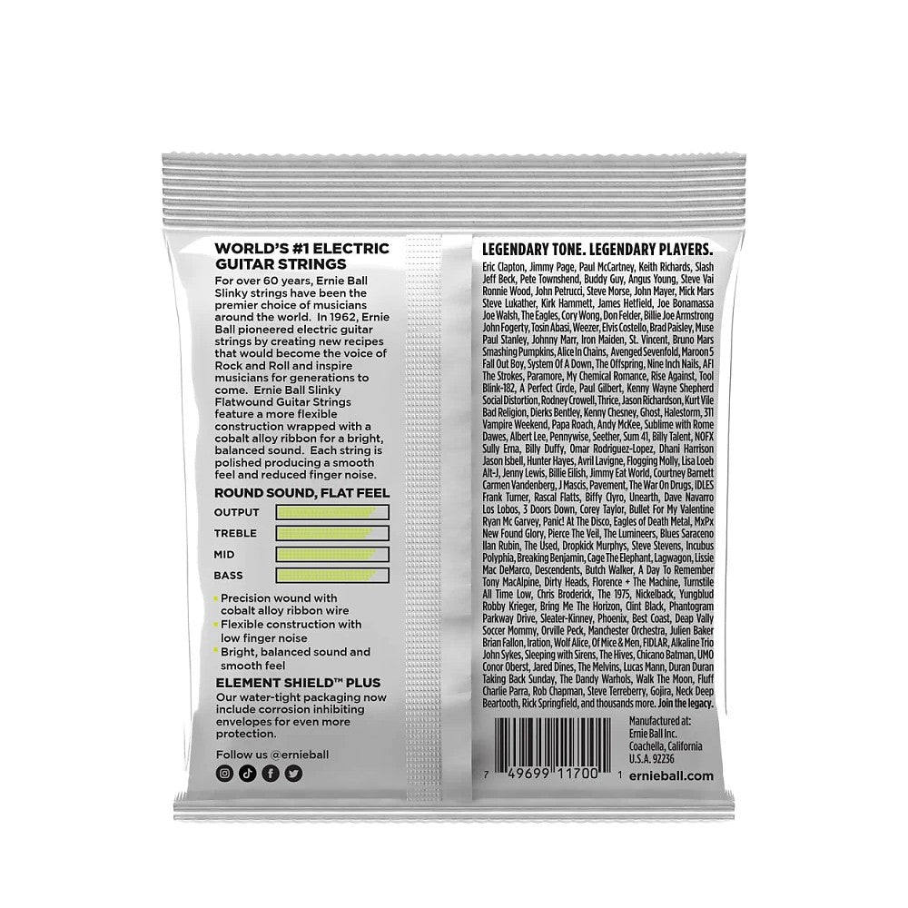 2591 Regular Slinky Flatwound Electric Guitar Strings (.010-.046)