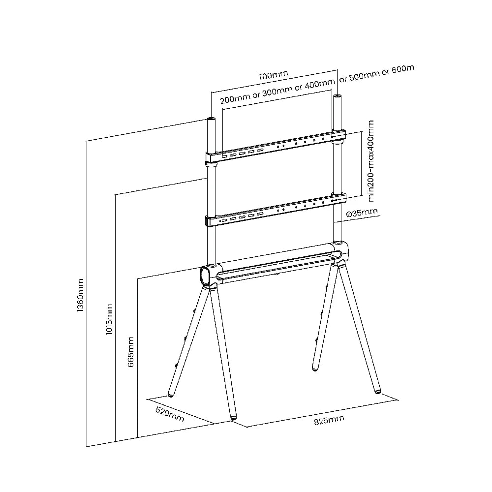 Studio TV Floor Stand For 49″- 70″ TVs