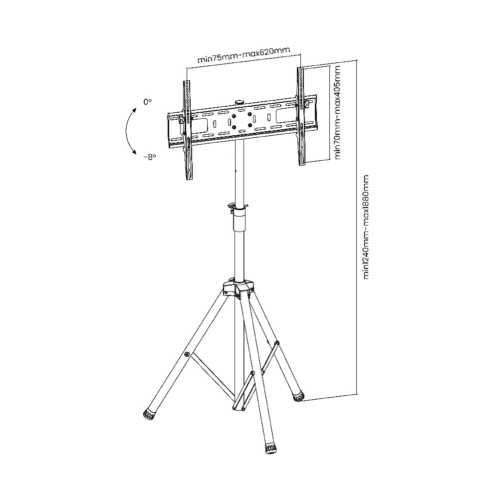 Tripod Tilting TV Stand For 37″-70″ TVs