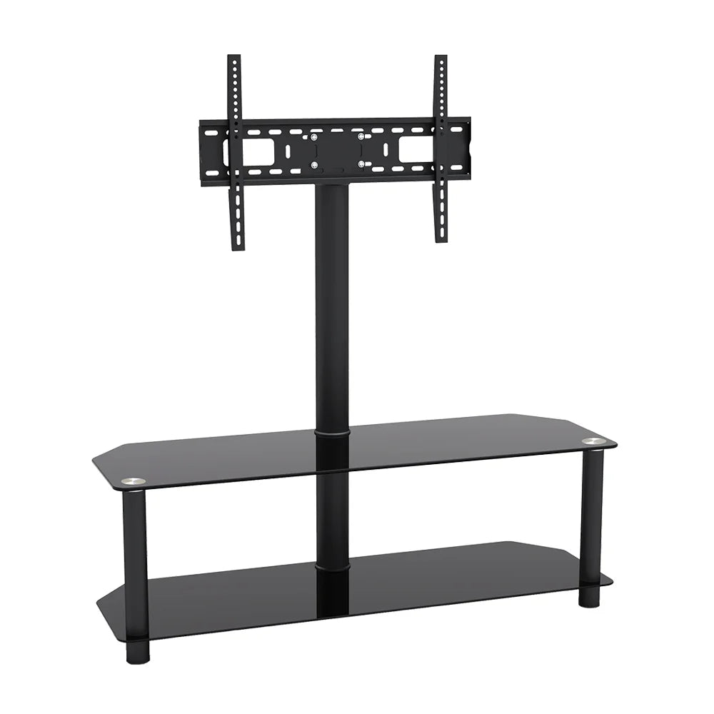 2 Layer Glass & Metal TV Stand For 32″-55″ TVs