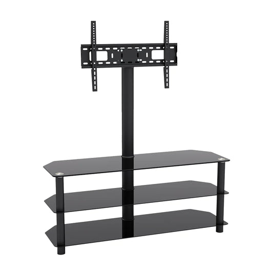 3 Layer Glass & Metal TV Stand For 32″-55″ TVs