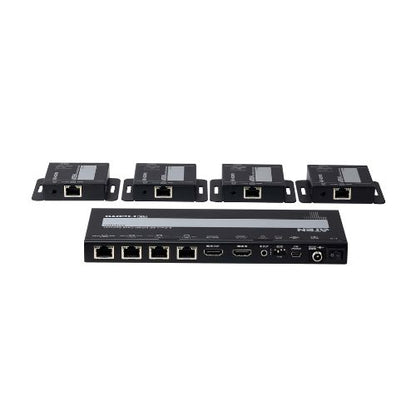 4-Port 4K HDMI Cat 6 Splitter with Receivers