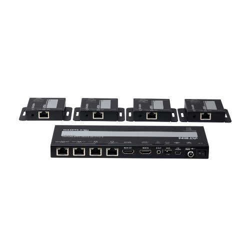 4-Port 4K HDMI Cat 6 Splitter with Receivers
