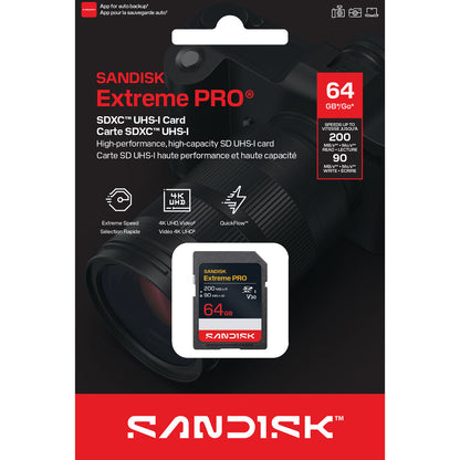 64GB Extreme PRO UHS-I SDXC Memory Card