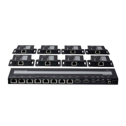 8-Port 4K HDMI Cat 6 Splitter with Receivers