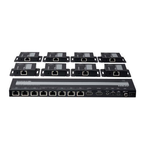 8-Port 4K HDMI Cat 6 Splitter with Receivers