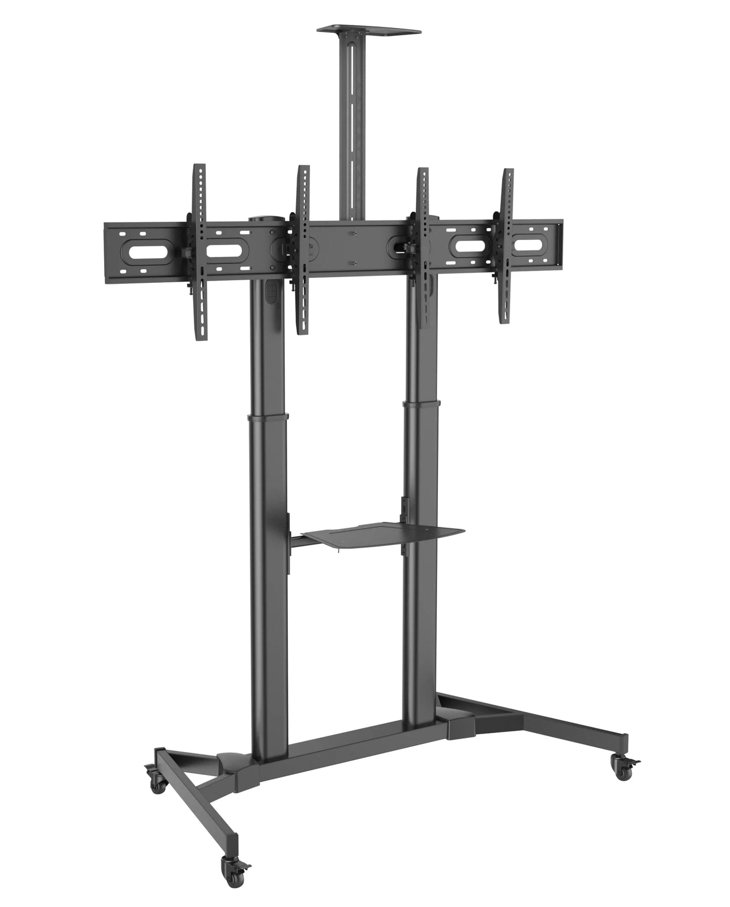 Dual Screen Mobile TV Cart for 35″-45″