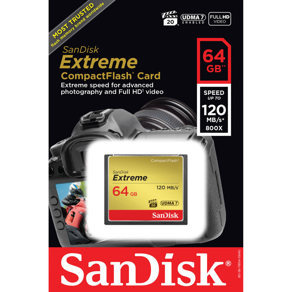 Extreme 64GB Compact Flash CF Memory Card