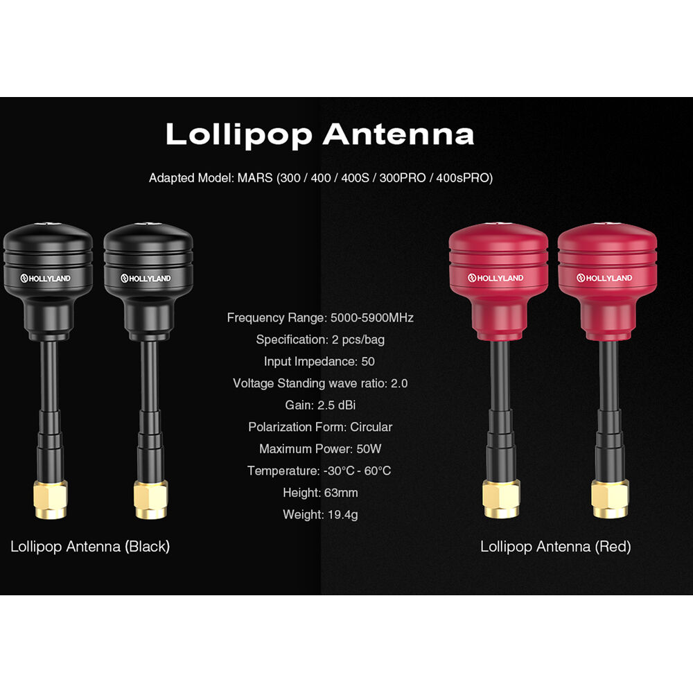 Lollipop Antenna-BK (2-Pack)