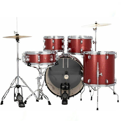 Accent Drive 5-Piece Drum Set (Red Sparkle)