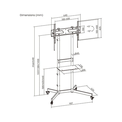 Mobile Display Floor Stand for 37″-70″