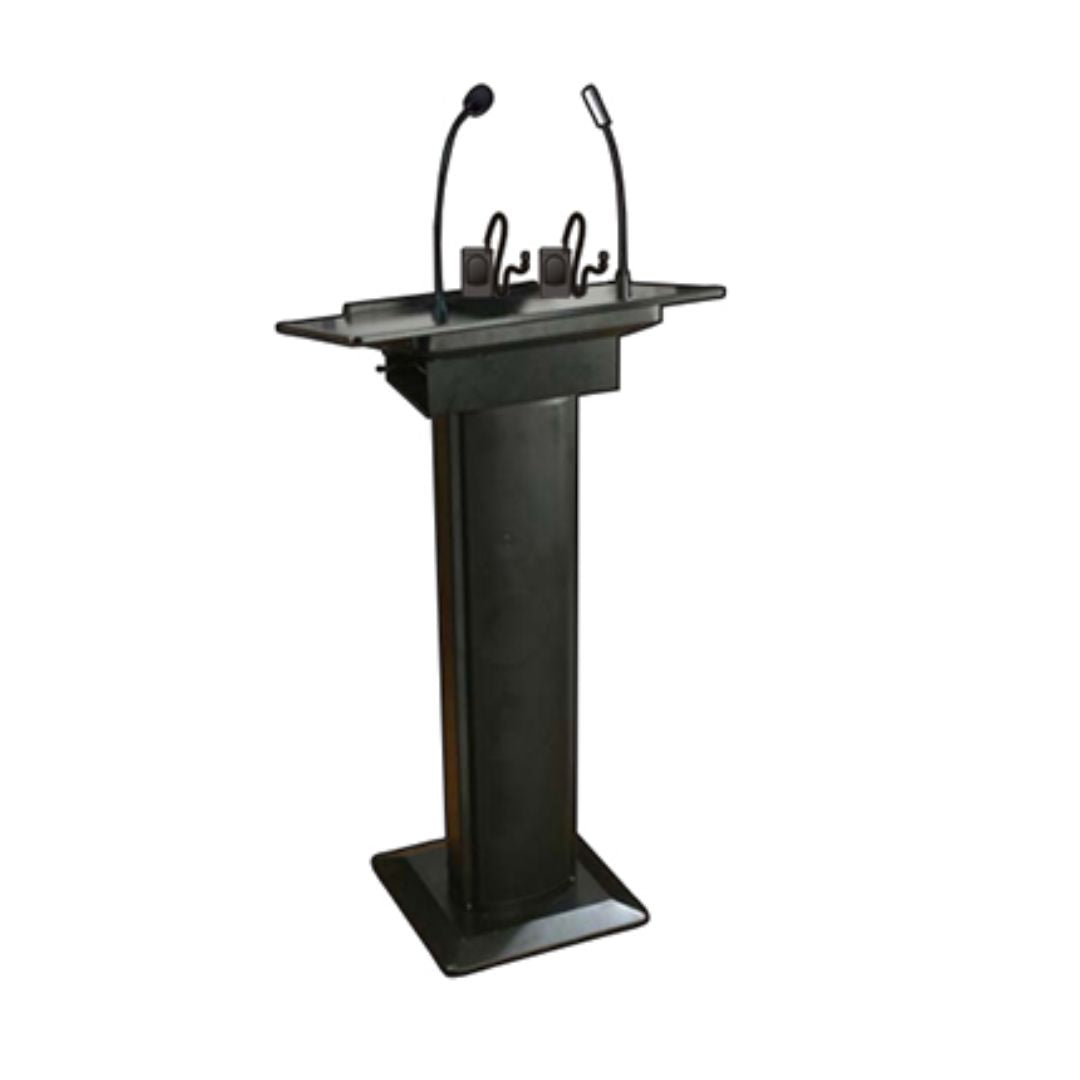 T-6236B Lectern Podium  (2 Lapel Mic)