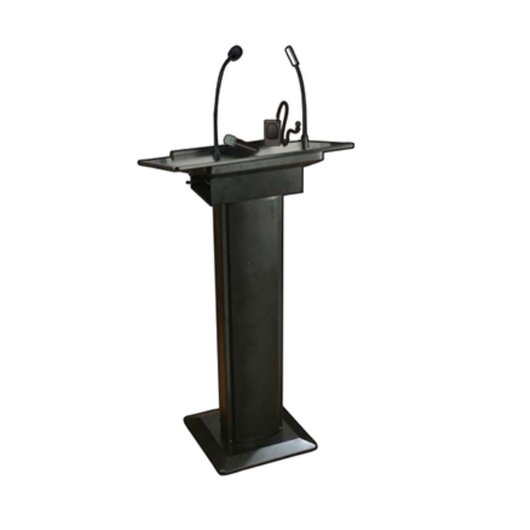 T-6236B Lectern Podium Mixed (1 handheld Mic and 1 lapel Mic)