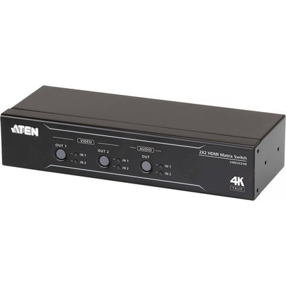 2 x 2 True 4K HDMI Matrix Switch with Audio De-Embedder
