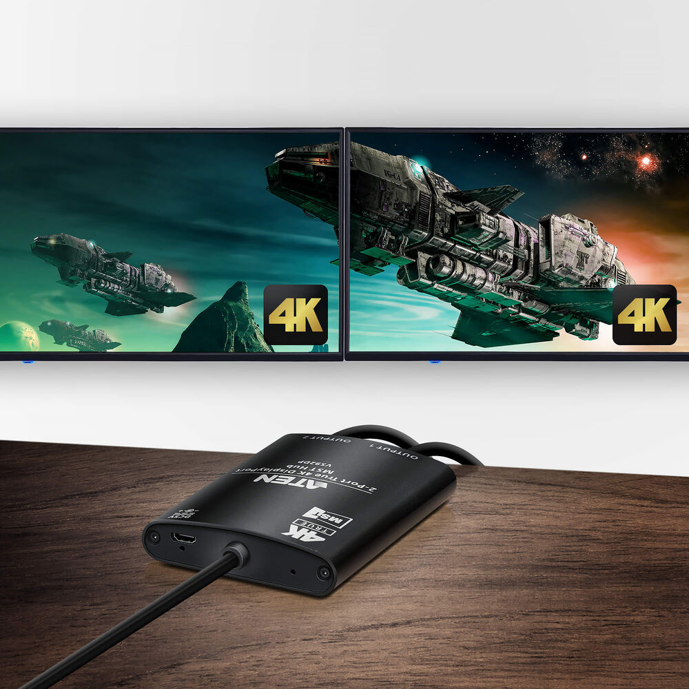 2-Port True 4K DisplayPort MST Hub